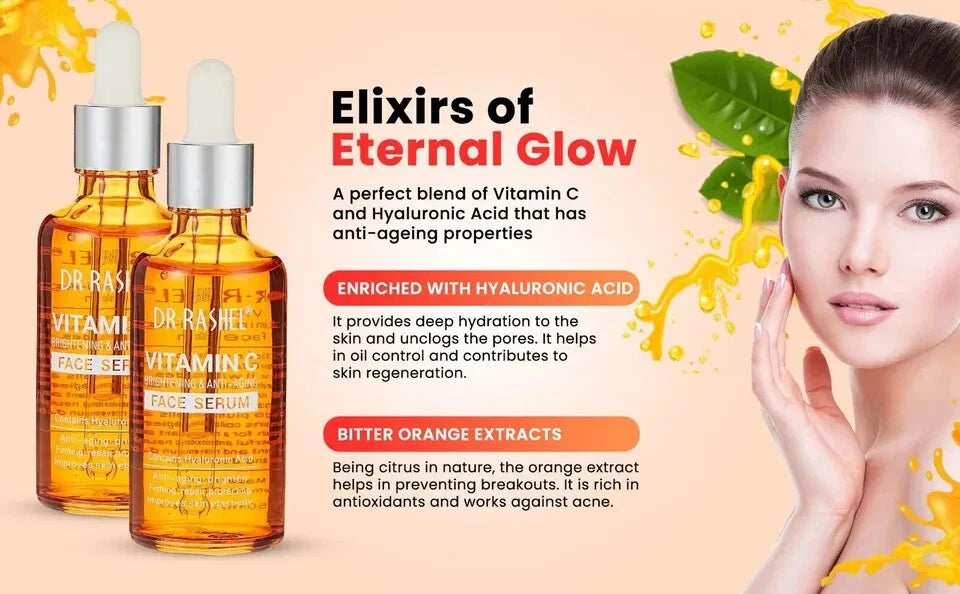 Vitamin C Face Serum Cream with Hyaluronic Acid-Anti Aging Anti Wrinkle 50ml