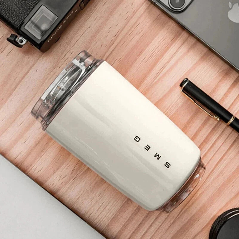 Smeg Coffee Mug Stainless Steel Travel Water Bottle Insulated  White color 240ml