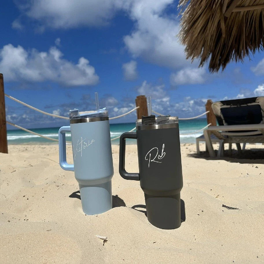 40oz Tumbler Stainless Steel Insulated Travel Mug with Straw and Lid Coffee Mug