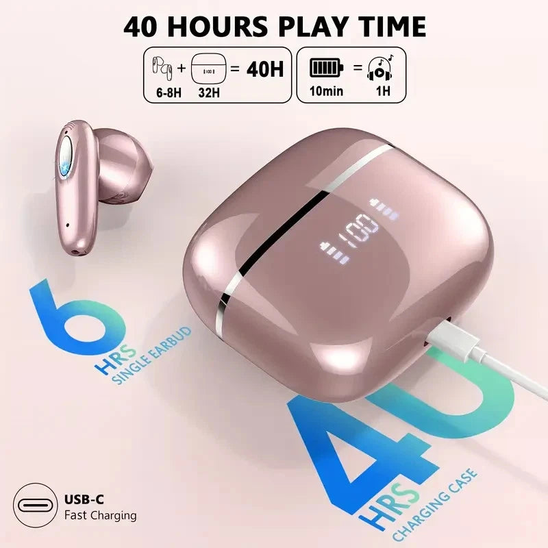 TWS Wireless Earbuds Bluetooth 5.3 Earphones For iPhone & Android