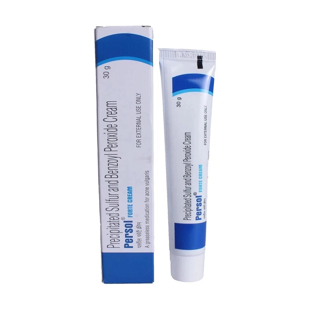 Persol forte cream 30g Benzoil Peroxide 10 percent and precipitated Sulphur 5%