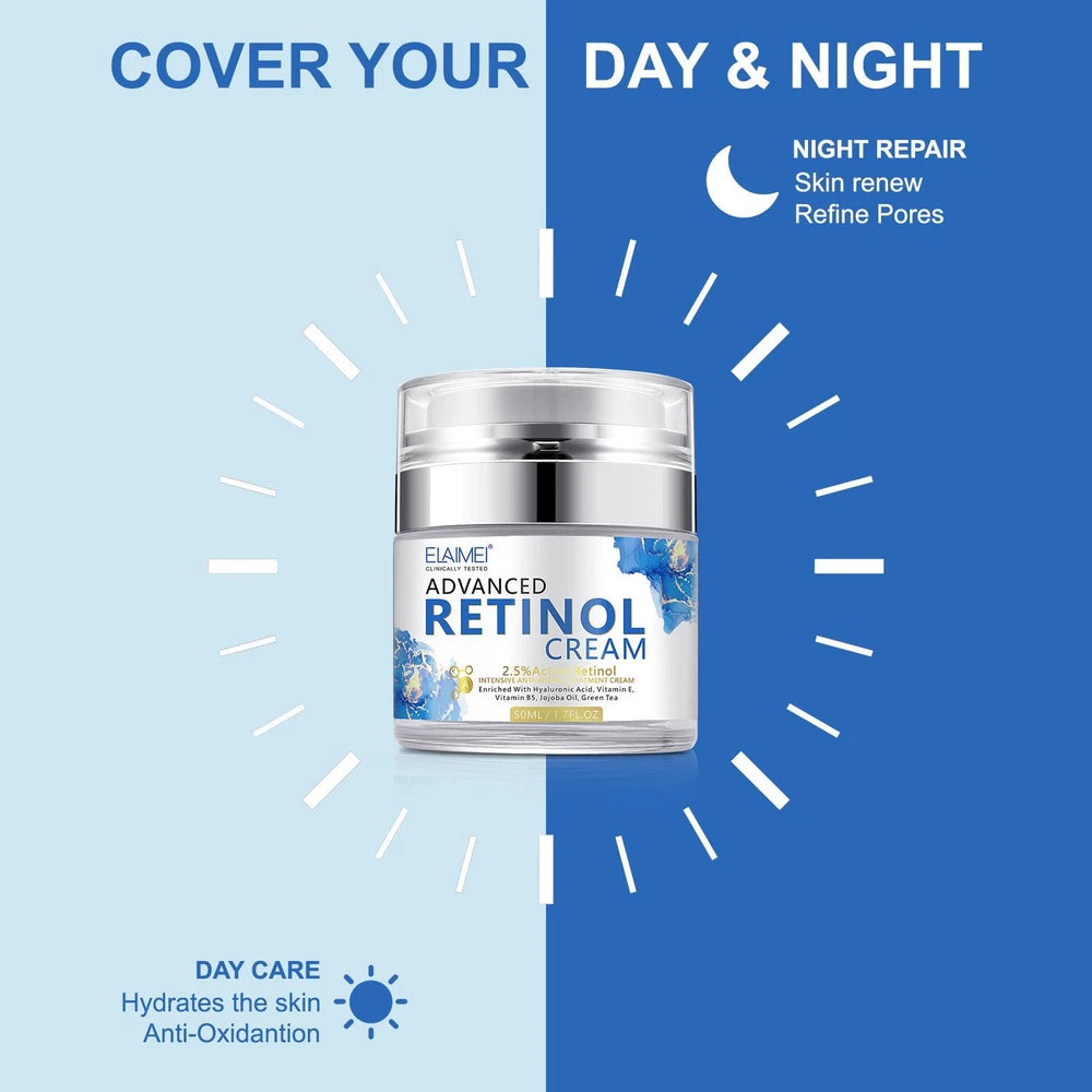 Face Cream Retinol Hyaluronic Acid Vitamin C Anti Aging Wrinkles Blemishes