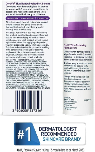 2X CeraVe Skin Renewing Retinol Resurfacing Hydrating Acid Serum Cream 30ml UK