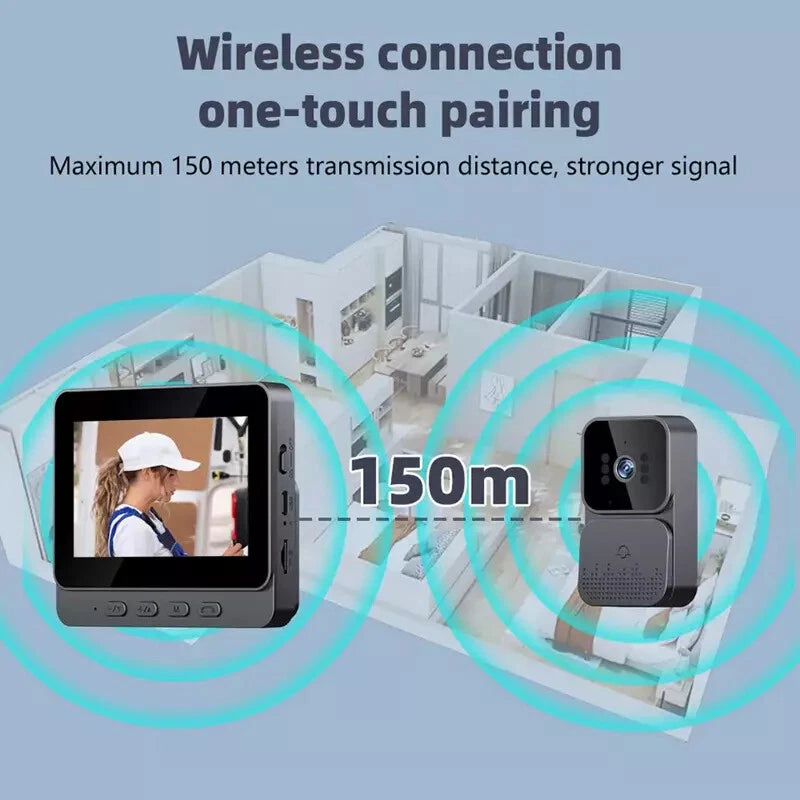 Wireless WiFi Video Doorbell Smart Phone Camera Door Bell Ring Intercom Security