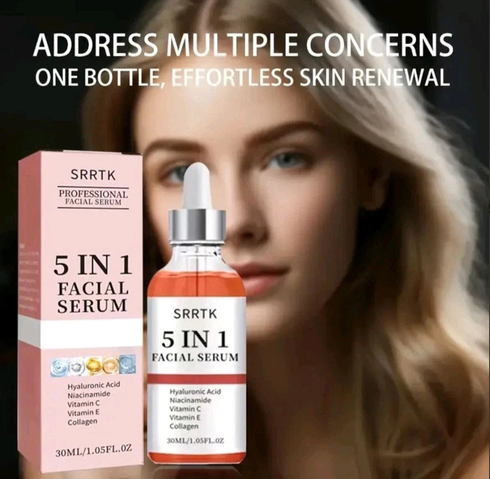 Serum 5 In 1  Facial Serum 30 ML | Vitamin C,  Vitamin D, Collagen