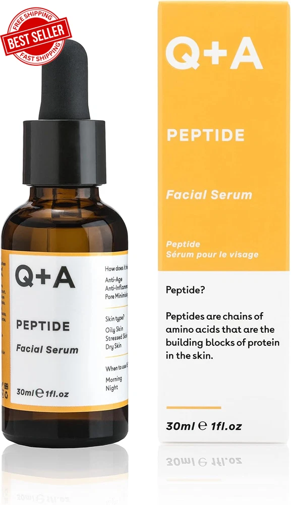 Vitamin C Brightening Face Serum Q+A Anti Ageing Hydrating Hyaluronic Acid 30ml