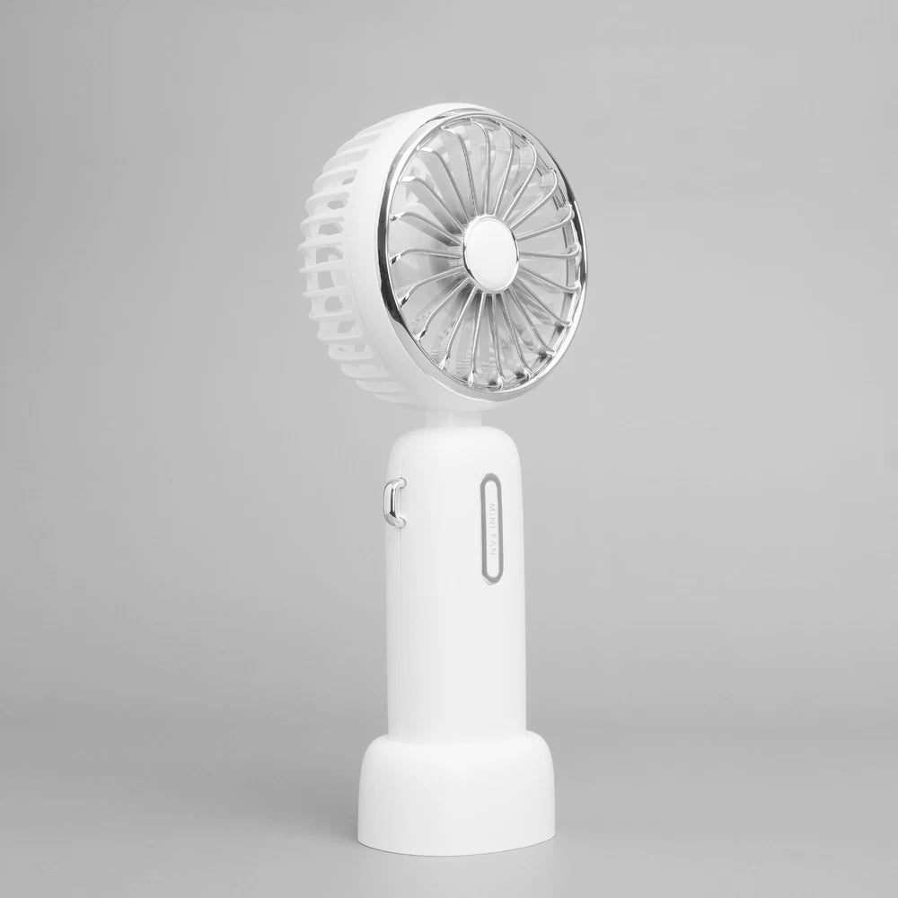 Portable Rechargeable Handheld Fan - Small Quiet Personal Cooler Powered Desk