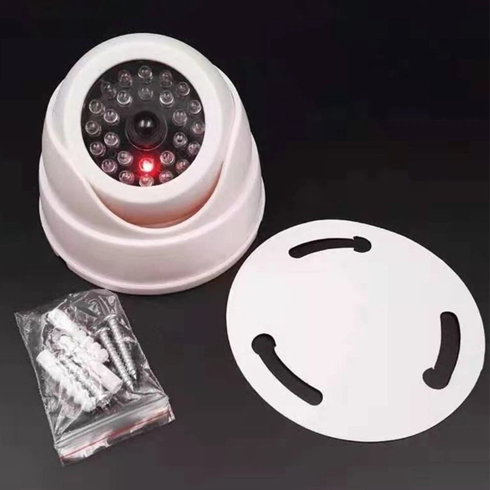 1/2 x DUMMY DOME CCTV SECURITY CAMERA FLASHING LED INDOOR OUTDOOR FAKE CAM UK