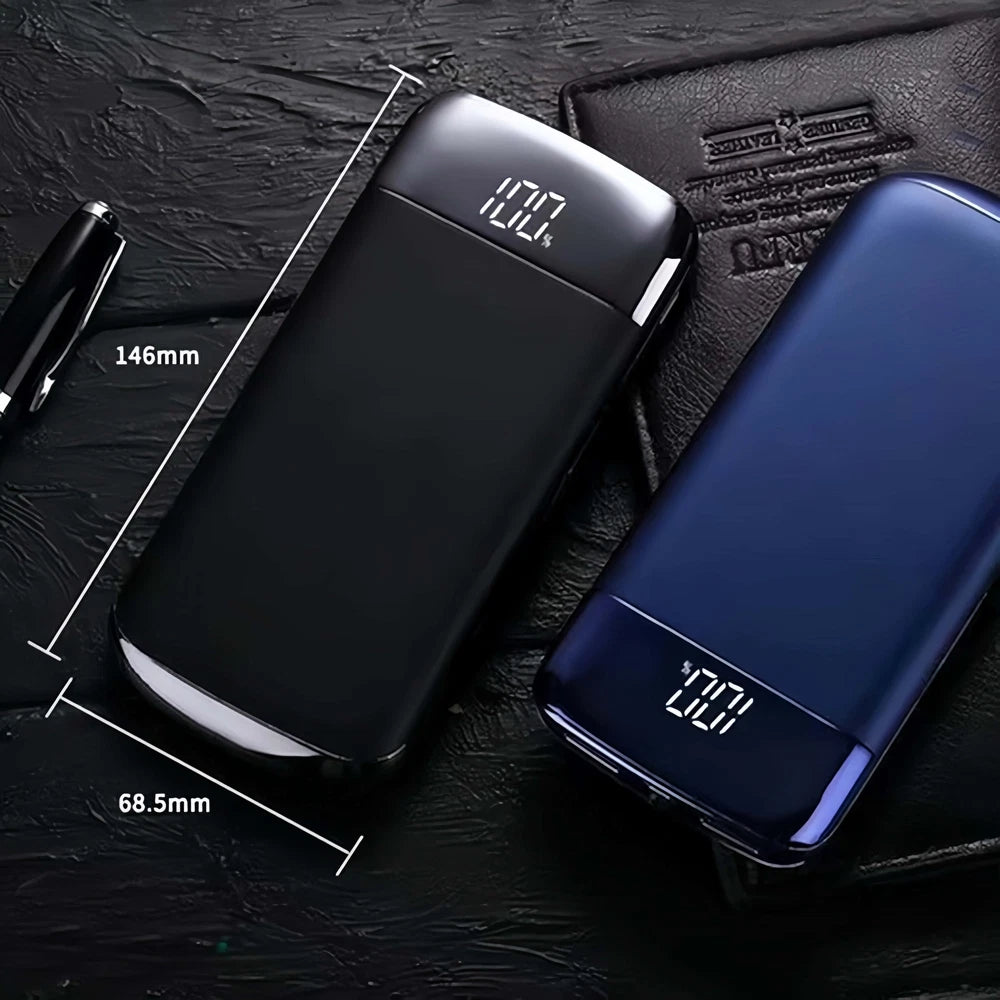 9000000mAh Portable Power Bank 2 USB Charger Battery Pack For Mobile Phone Black