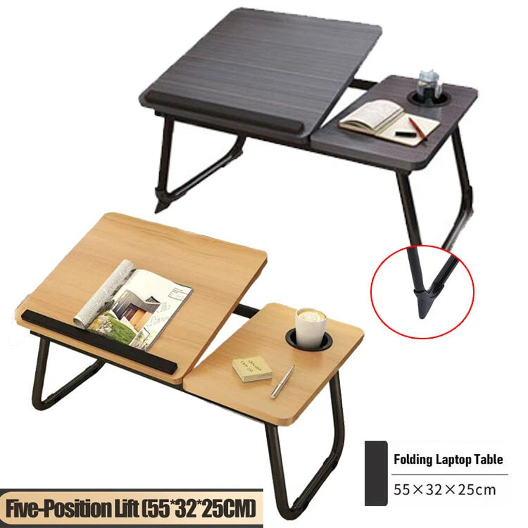 Folding Laptop Table Stand Bed Tray Sofa Lap Portable Notebook Desk Breakfast UK