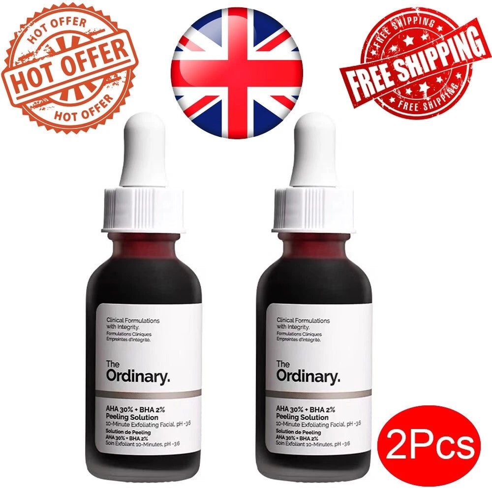 The Ordinary AHA 30% + BHA 2% Peeling Solution 30ml*2Pcs UK SELLER