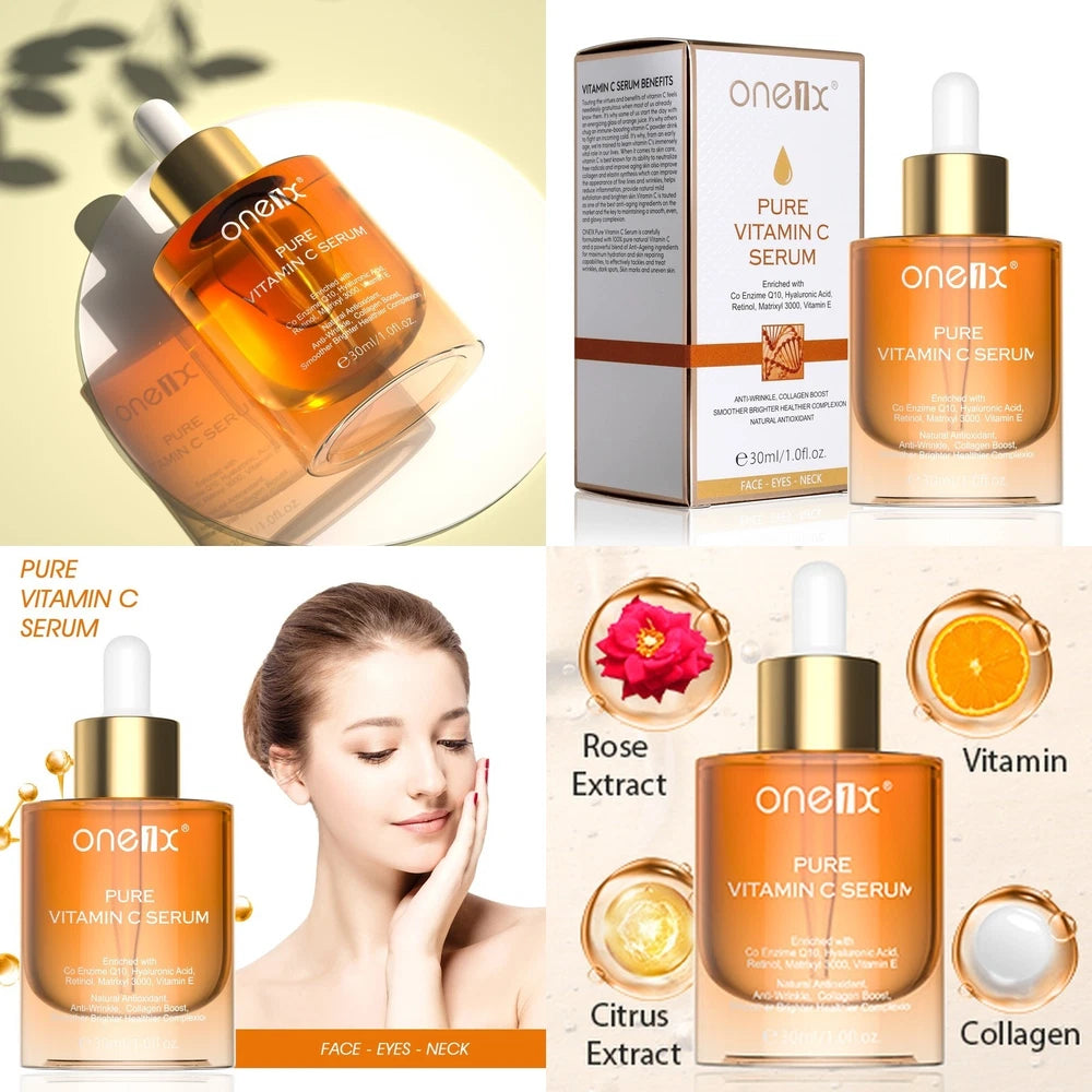 ADVANCED VITAMIN C SERUM Powerful Anti-Aging collagen-Boost Face Serum Day 60ml