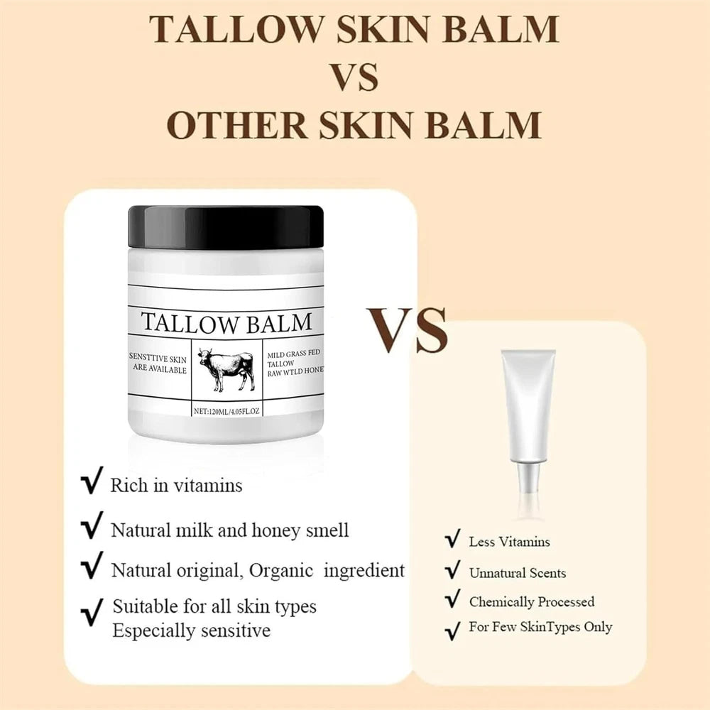 Grass Fed Beef Tallow Skin Care,Tallow Face Cream,Beef Tallow Moisturiser,Grass-