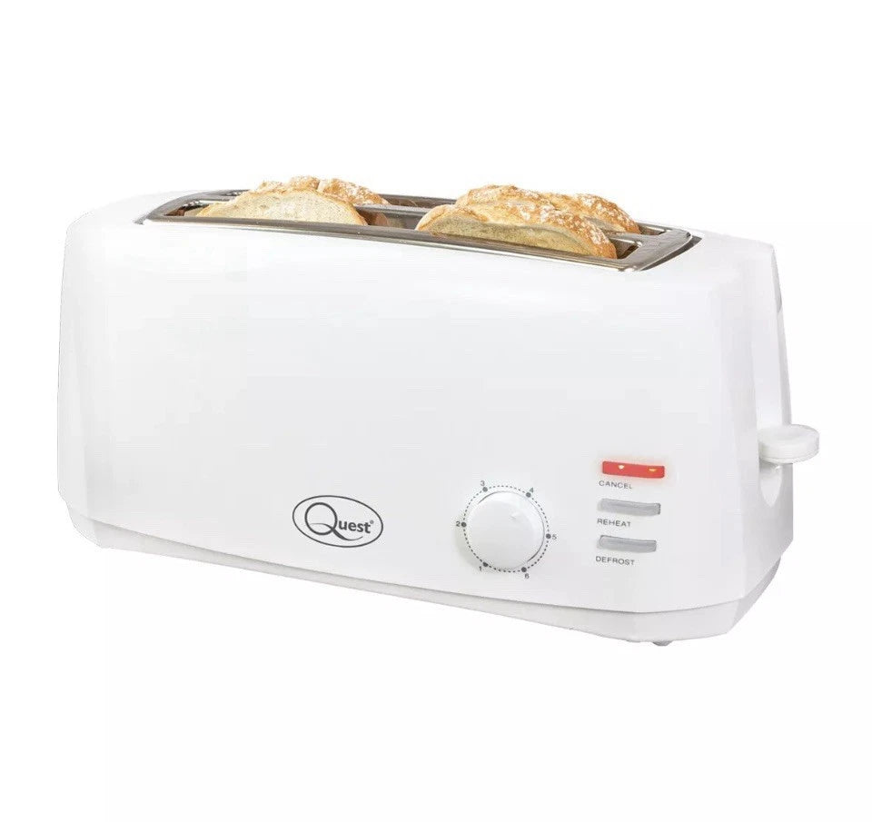 Quest 4-Slice Toasters with Extra Wide Slots / Variable Browning Control, 1400W