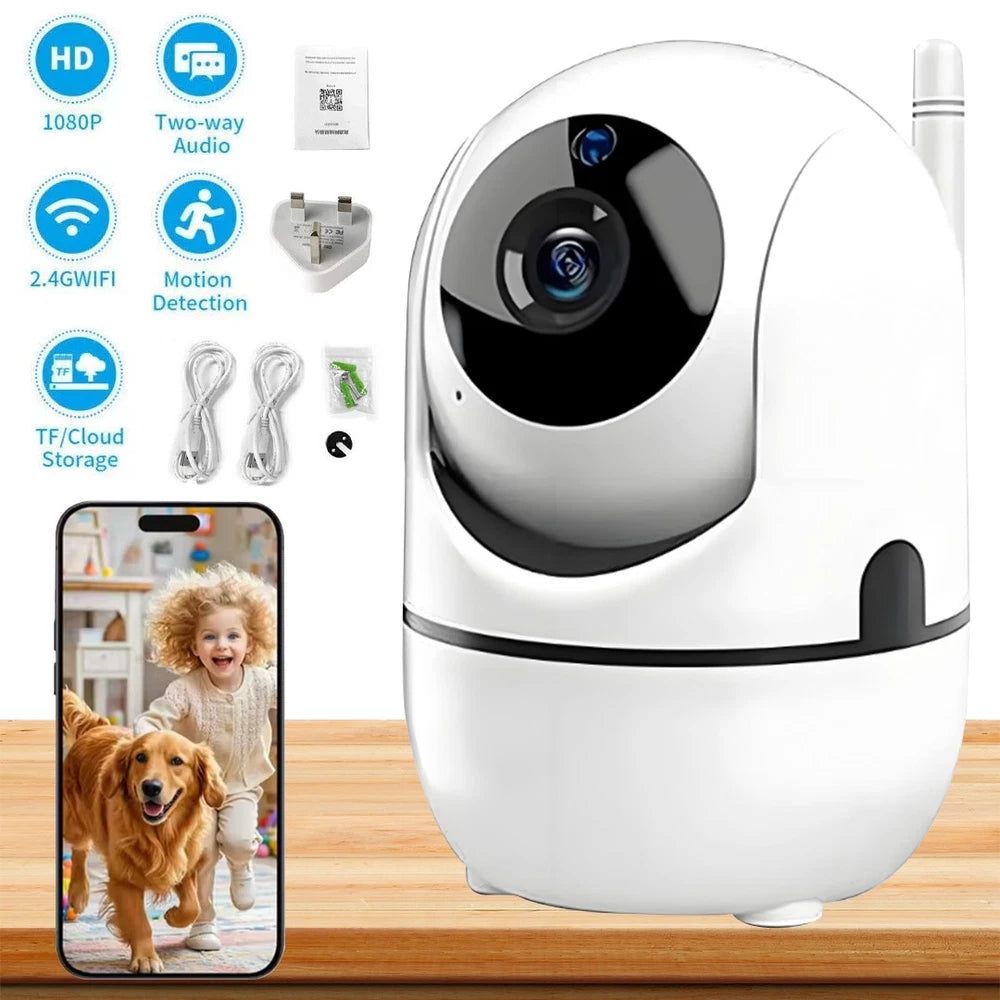 UK 1080P IP Camera Wireless WiFi Indoor CCTV HD PTZ Smart Home Security IR Cam