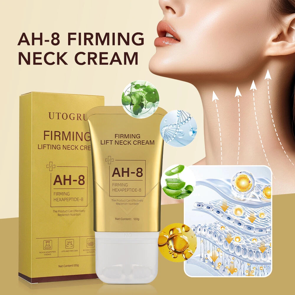 Firming Neck Cream with Roller Massage - Anti-Ageing Hydration for Crepey Skin