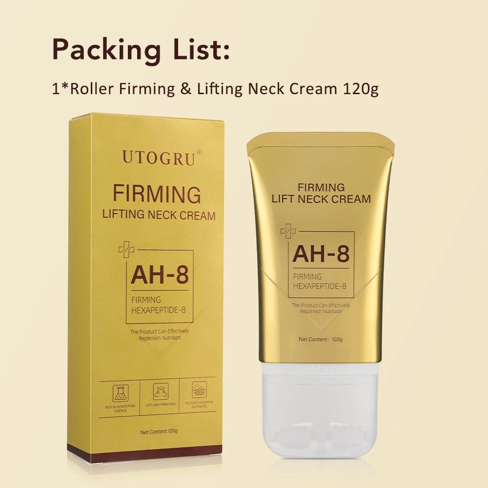 1/2X Firming Neck Cream for Crepey Skin Body Moisturize Roller Massage Neck Care