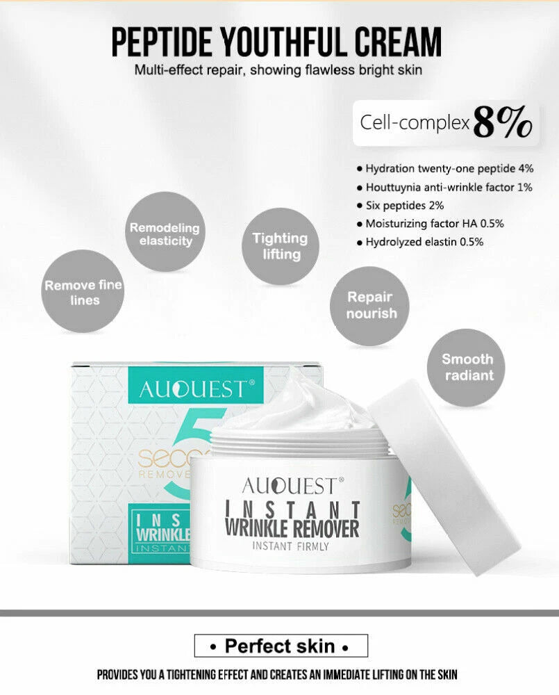 5 Seconds Instant Wrinkle Remover Cream Skin Tightening Hyaluronic Acid Serum