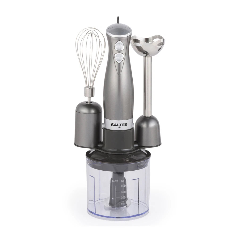 Salter Food Blender Hand Mixer Set 3 in 1 Processor Electric Whisk (Open Box)