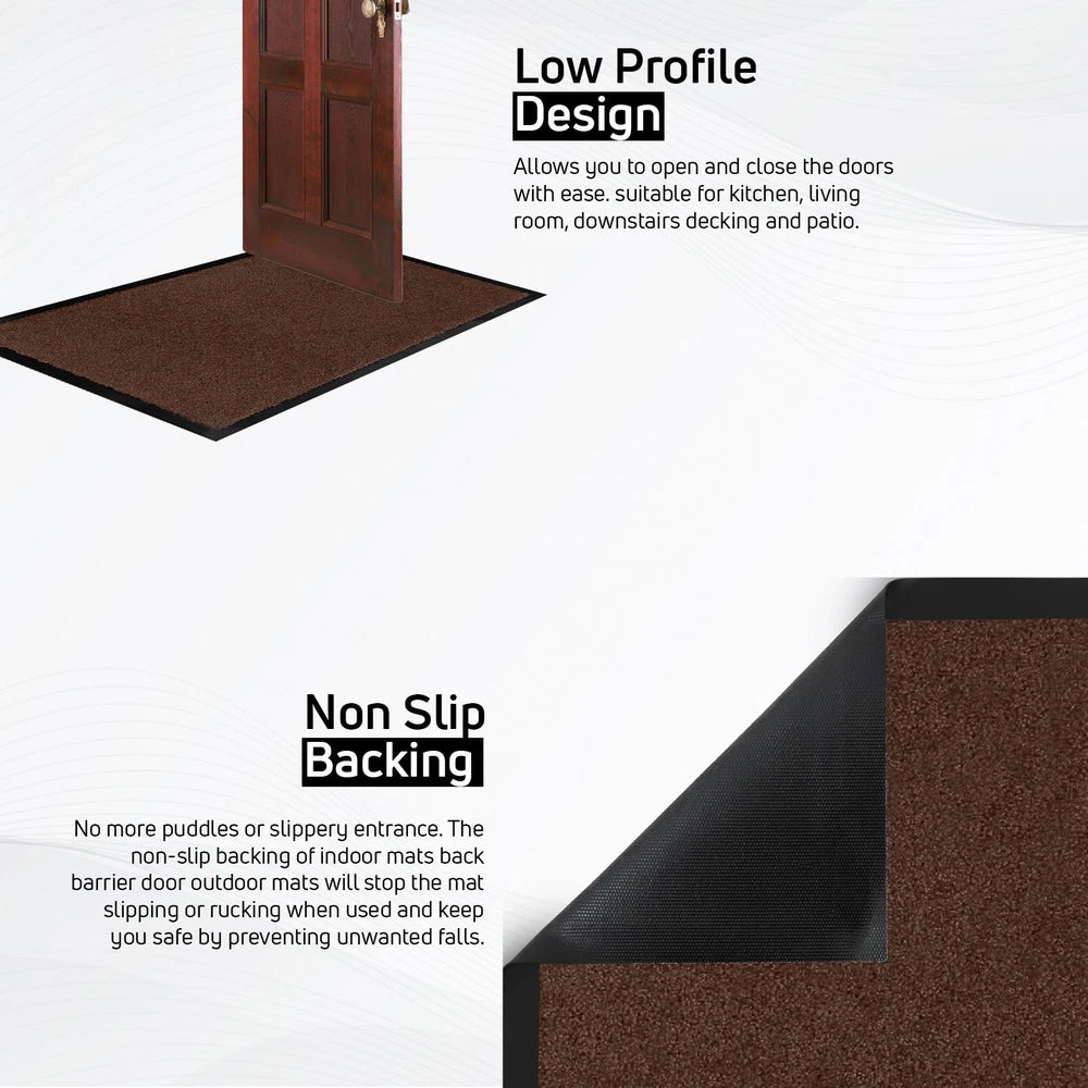 Door Mat Heavy Duty Barrier Rubber Entrance Non-Slip Floor Rugs Kitchen Runner