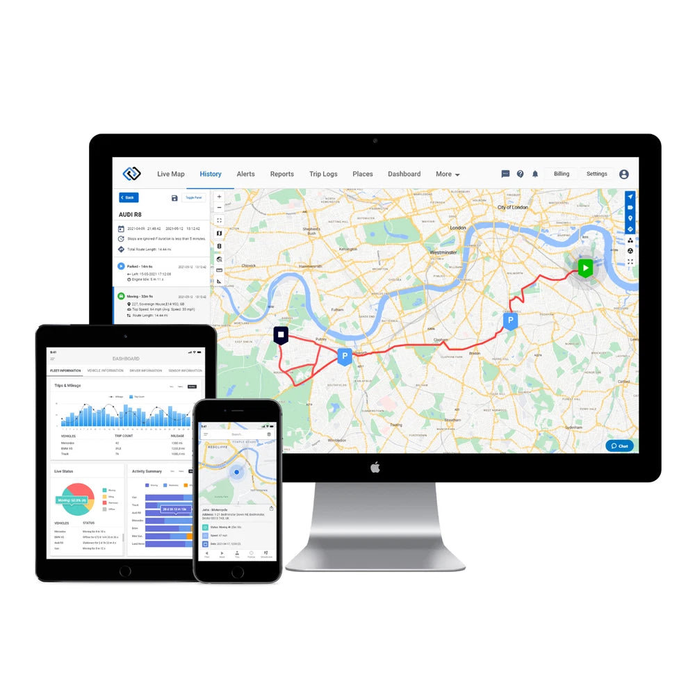 104N Magnetic GPS Tracking Device for Cars, Vans & Trailers - Long Battery Life