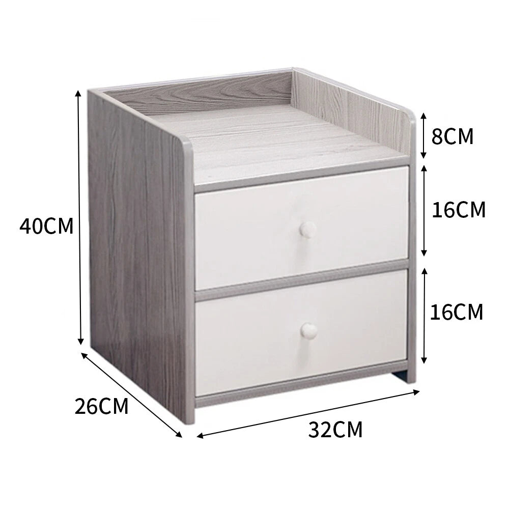 Bedside Table Drawer Cabinet End Side Table Bedroom Furniture Storage Nightstand