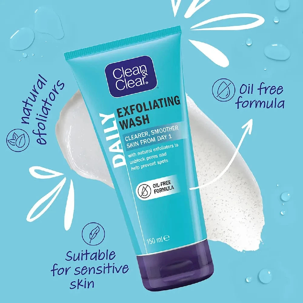 Clean & Clear Exfoliating Daily Wash 150ml x2