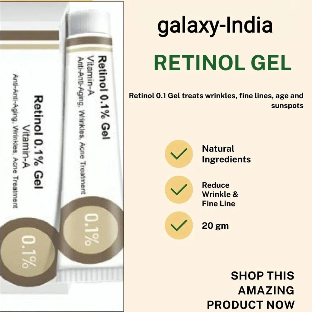 Retinol night cream for wrinkles & skin tightning gel 20 gm ( Exp. 8-2026 )