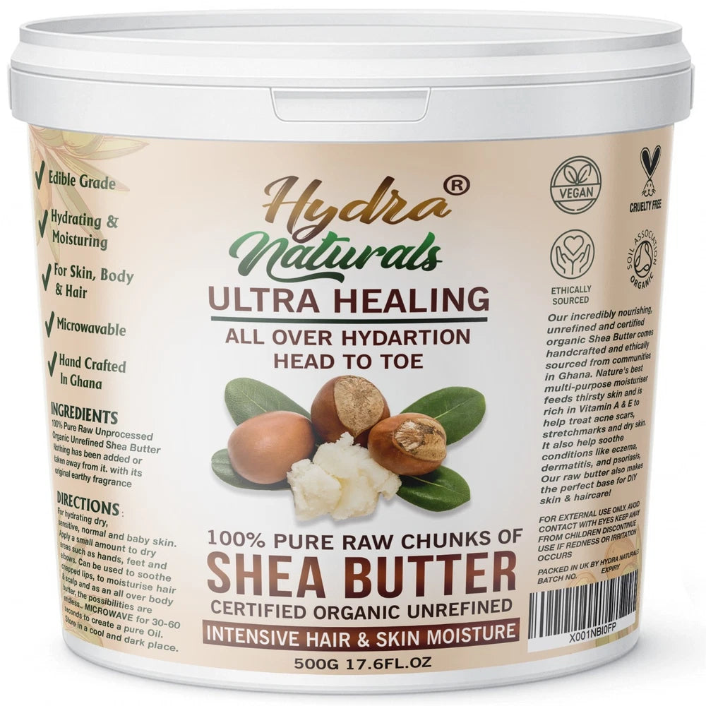 Shea Butter 500g Certified Organic Unrefined Pure Natural Raw Grade A Ivory