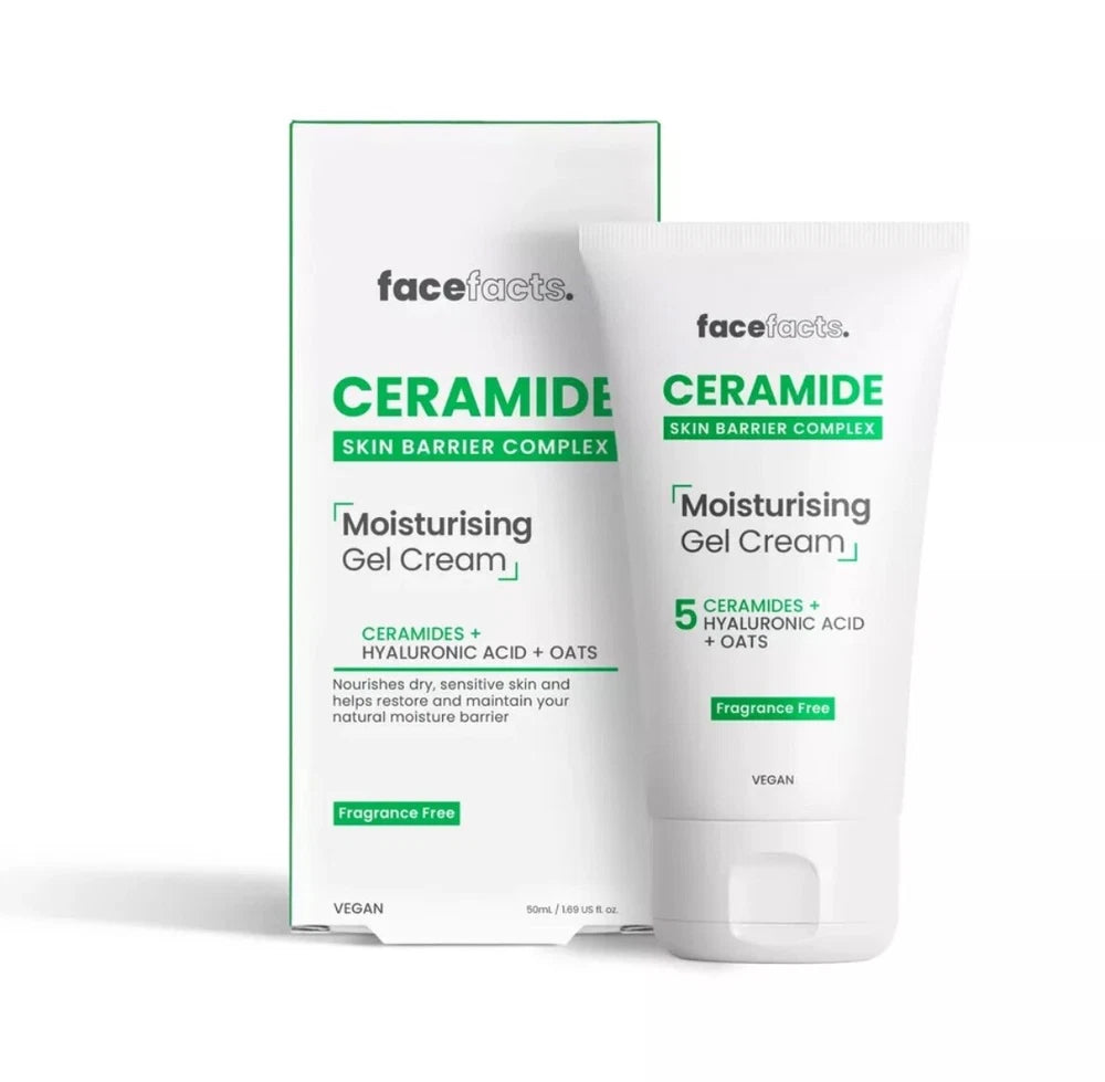 FACE FACTS CERAMIDE SKIN MOISTURISING GEL CREAM FRAGRANCE FREE 50ML X 1