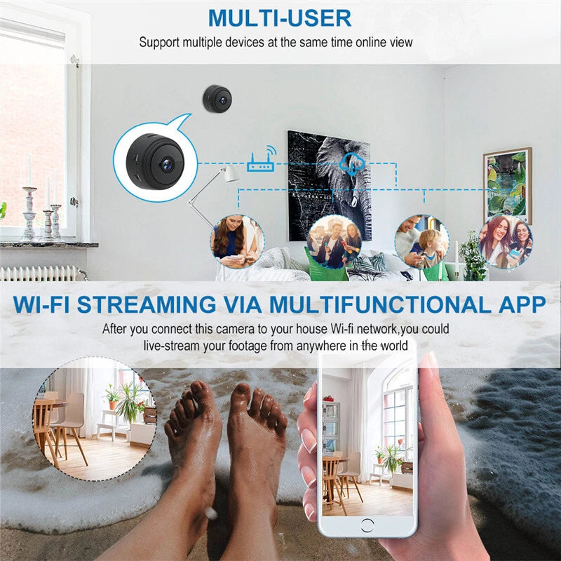 1080P Wireless WiFi CCTV Indoor & Outdoor MINI IP Camera CAM Home Security Kit