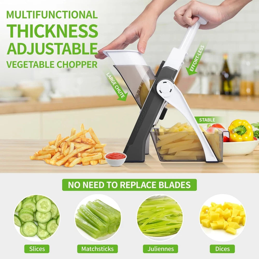 Vegetable Chopper Salad Fruit Mandolin Slicer Food Cutter Dicer Peeler Manual