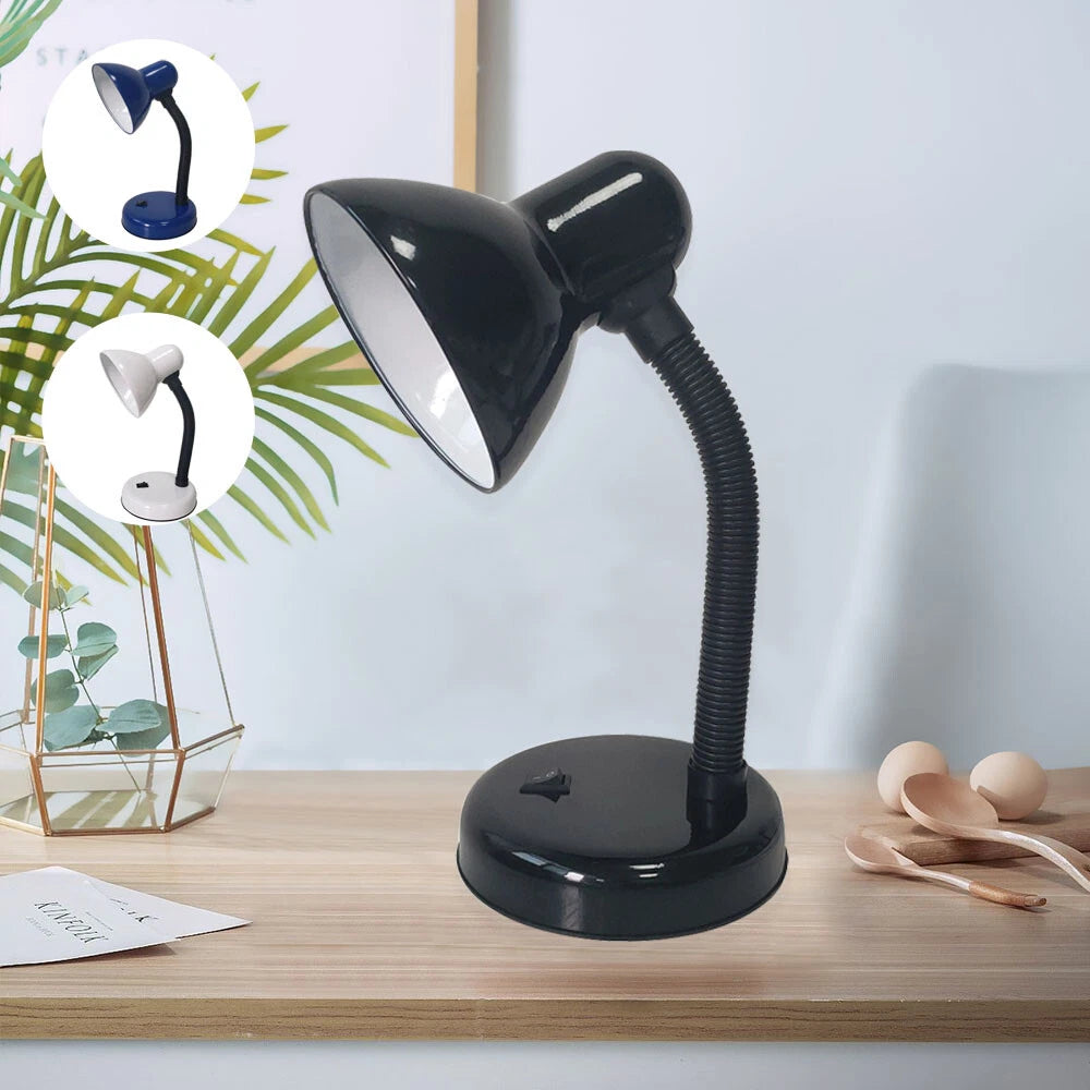 LED Desk Lamp Flexible Neck Table Reading Light With Bulb Home Office Study Work