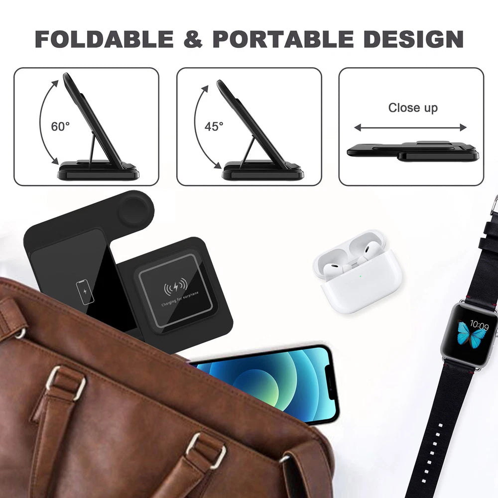 3in1 Wireless Charger Dock Charging Stand For Apple Watch Ultra 9 8 iPhone 16 15
