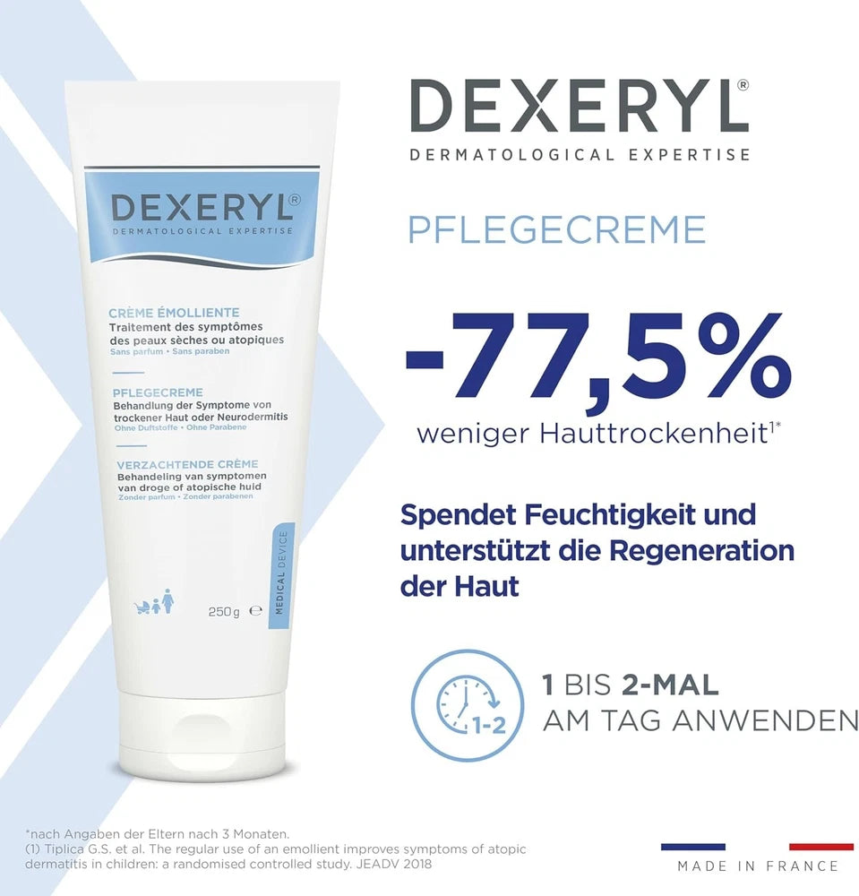 Dexeryl Emollient Cream 250g Relief Symptom of Atopic Dermatitis Dry Atopic Skin