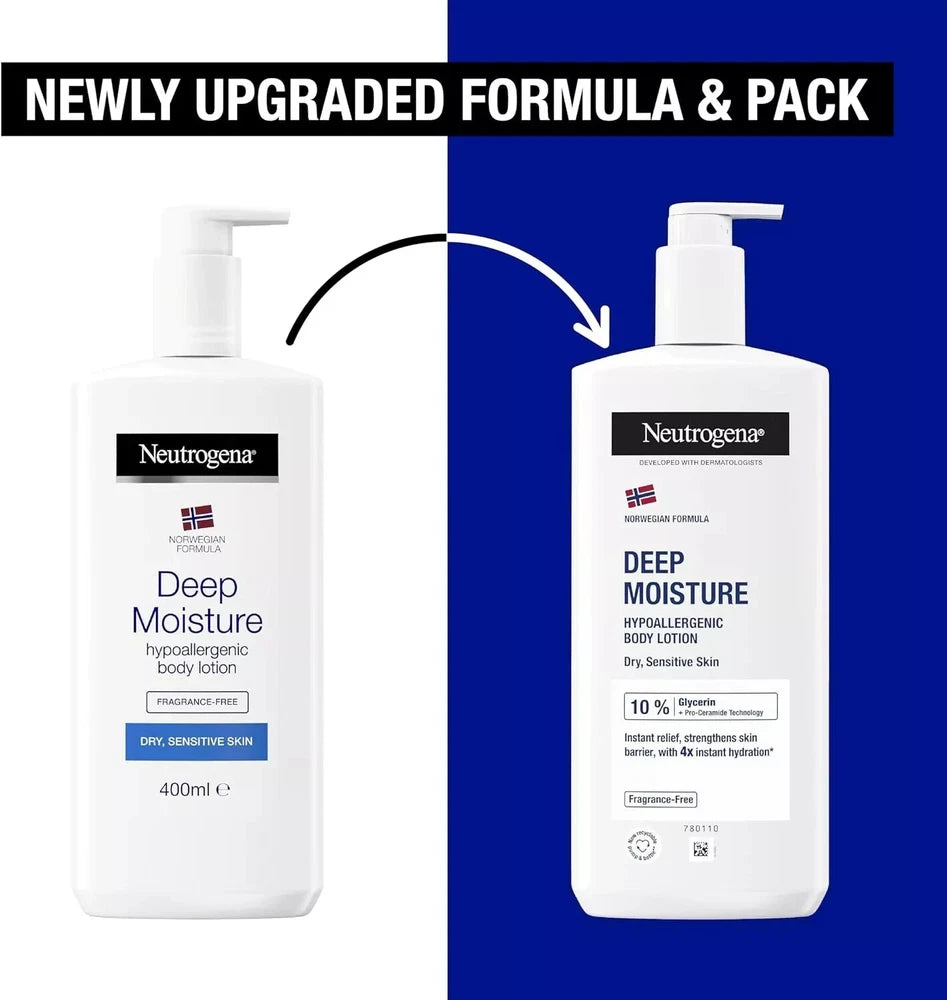 Neutrogena Norwegian Formula Deep Moisture Hypoallergenic Body Lotion 400ml UK