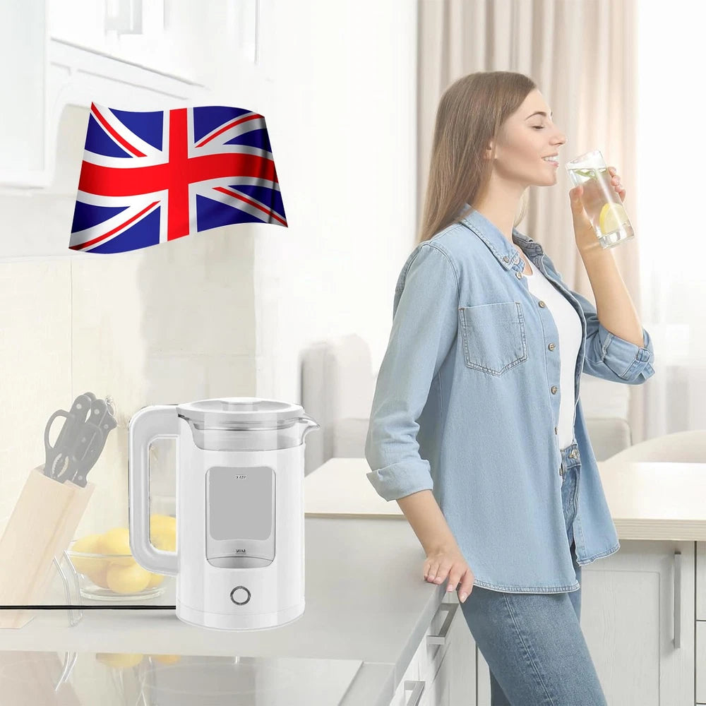 Electric Kettle Fast Boil 1500W Stainless Steel Jug Boil-Dry Protection