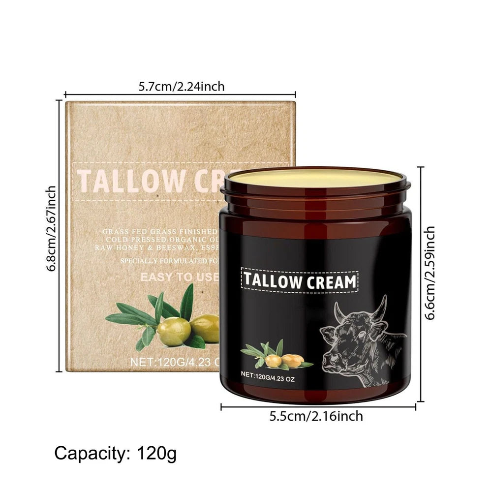 Beef Tallow For Face, Tallow Face Moisturizer 120g Organic Whipped Grass Fed