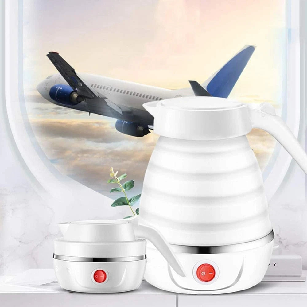 600ML Electric Kettle Camping Kettle Foldable Travel Kettle Silicone Portable UK