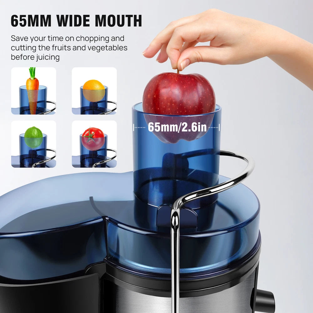 1000W Juicer Machine Whole Fruit and Vegetable Juice Extractor Stainless Steel