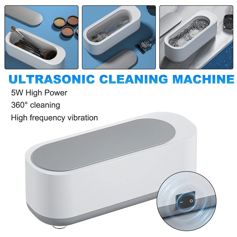 Ultrasonic Cleaner Sonic Wave Tank Glasses Watch Jewellery Cleaning Machine UK