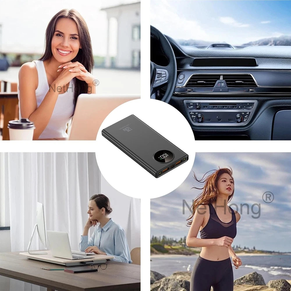 9000000mAh Power Bank Fast Charger Battery Pack Portable 4 USB for Mobile Phone.