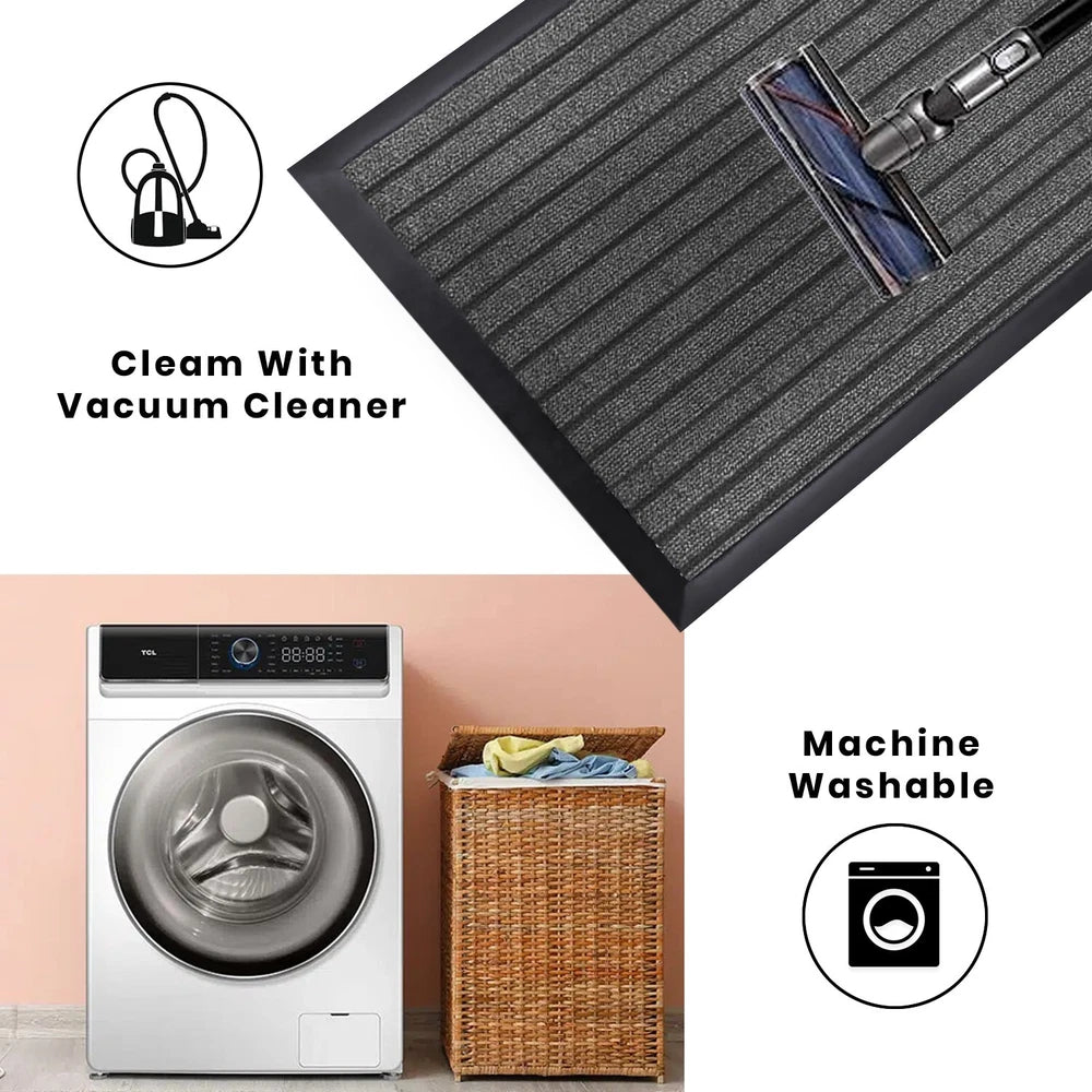 Door Mats Indoor Washable Dirt Trappers Non Slip Heavy Duty Entrance Runner Rug