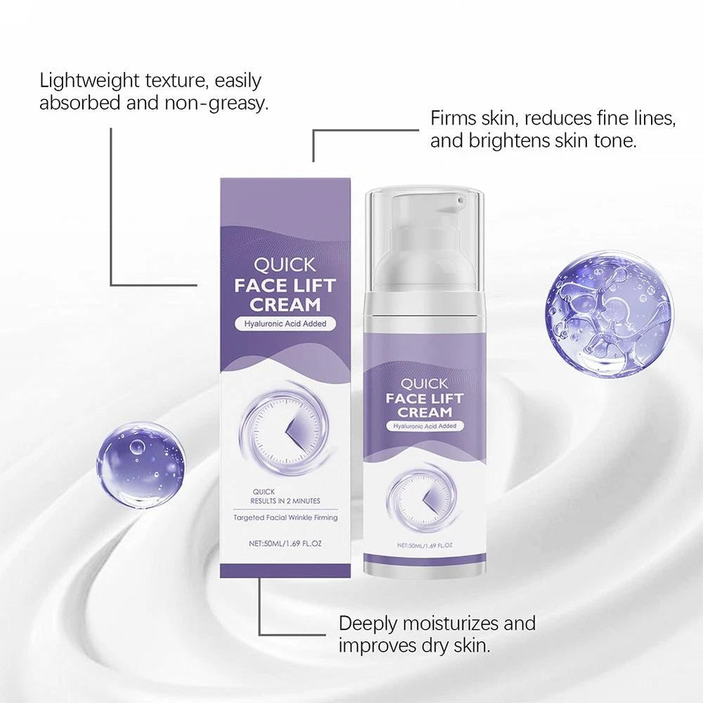 Face Lift Cream Serum Anti Ageing Moisturiser Hyaluronic Acid Added Tighte *