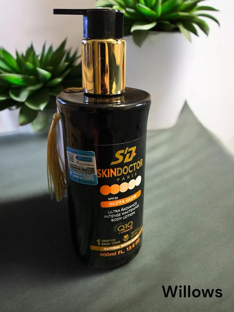 Skin Doctor Gluta Glow Skin Whitening Lotion Body Milk 400ml SPF 30 (ORIGINAL)