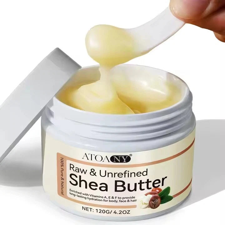 SHEA BUTTER, 100% PURE & NATURAL  Raw Unrefined Skin Body Face MOISTURISER -120g