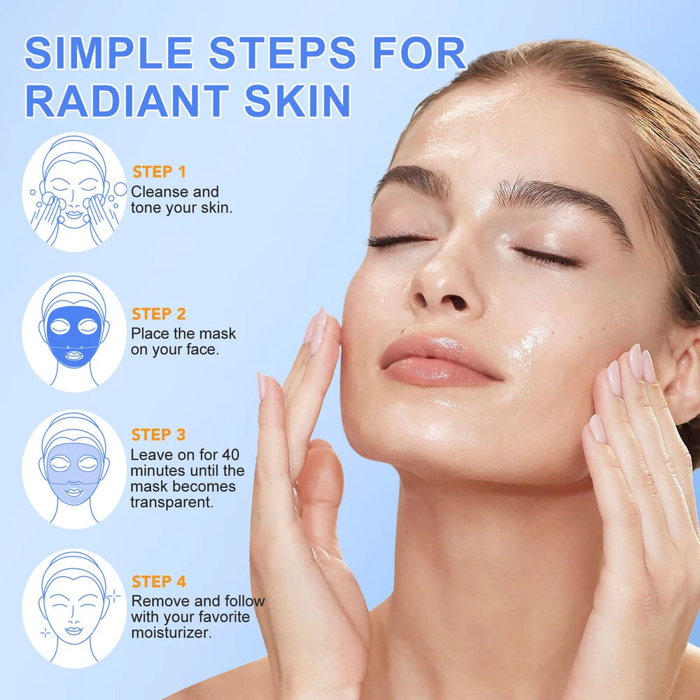 6pcs Overnight Korean Bio-Collagen Real Deep Face Mask _ Brightening  Hydrating