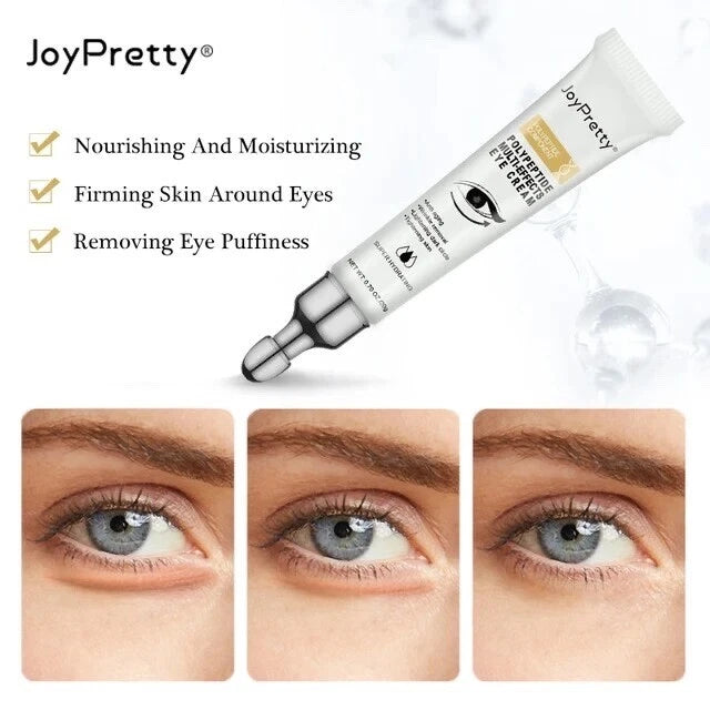 2PC Instant Remove Wrinkle Eye Cream Eye Bags Dark Circles Anti Puffiness Serum
