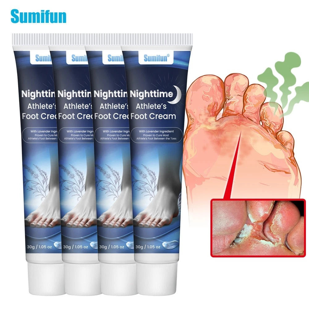 30g New Natural Nighttime Athlete's Foot Cream Proven Cure Between Toes Lavender