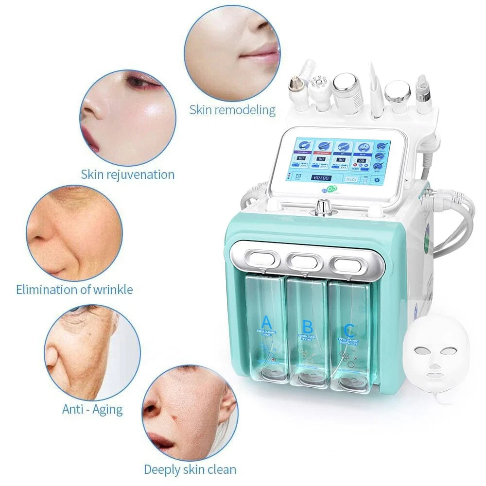 6/7 in 1 Hydra Water Facial Cleaner Aqua Peel Hydro Dermabrasion Beauty Machine